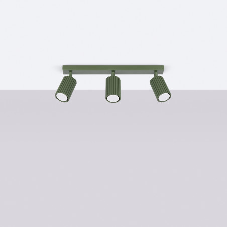 Plafonnier KARBON 3L vert olive