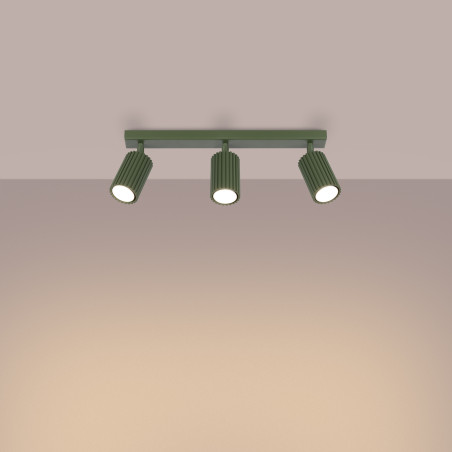 Ceiling lamp KARBON 3L olive green