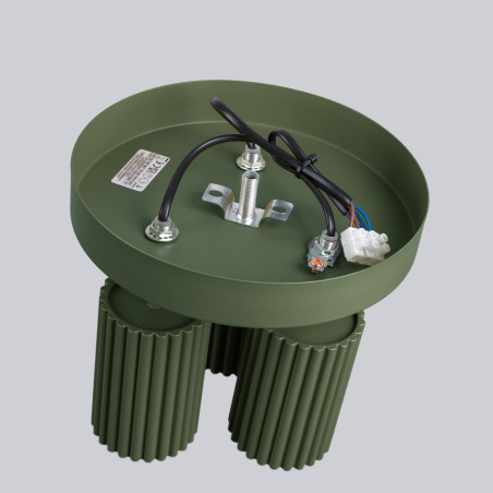 Lámpara de techo KARBON 3P verde oliva