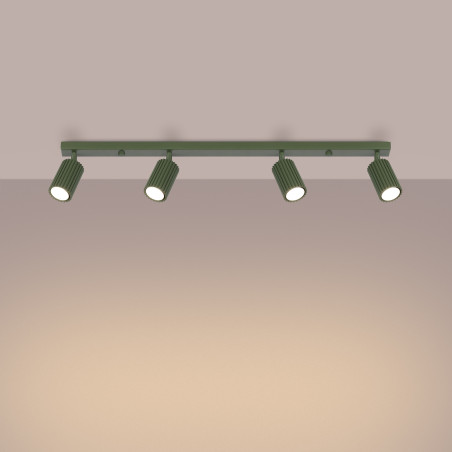 Lampada da soffitto KARBON 4L verde oliva