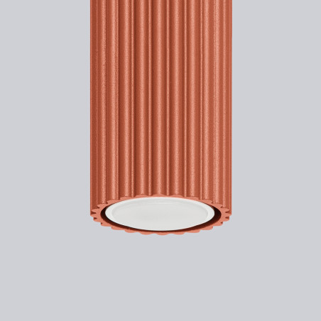 Plafonnier KARBON 20 rouge ocre