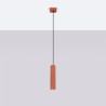 Pendant lamp KARBON 1 red ochre