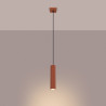 Pendant lamp KARBON 1 red ochre