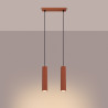 Lampe suspendue KARBON 2 rouge ocre