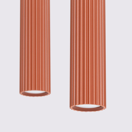 Candeeiro suspenso KARBON 2 vermelho ocre