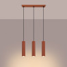 Candeeiro suspenso KARBON 3L vermelho ocre