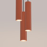 Lampe suspendue KARBON 3P rouge ocre