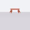 Lampada da soffitto KARBON 2 rosso ocra