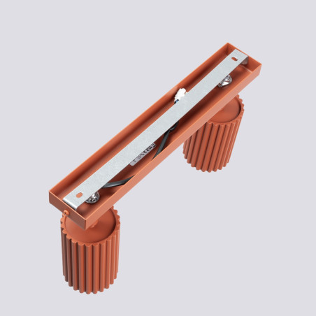 Lampada da soffitto KARBON 2 rosso ocra