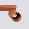 Lampada da soffitto KARBON 2 rosso ocra