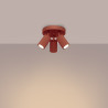 Candeeiro de teto KARBON 3P vermelho ocre