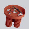 Plafonnier KARBON 3P rouge ocre