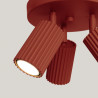 Plafonnier KARBON 3P rouge ocre