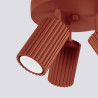 Plafonnier KARBON 3P rouge ocre