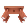 Lámpara de techo KARBON 4 rojo ocre