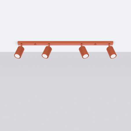 Ceiling lamp KARBON 4L red ochre