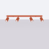 Ceiling lamp KARBON 4L red ochre