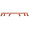 Lampada da soffitto KARBON 6L rosso ocra