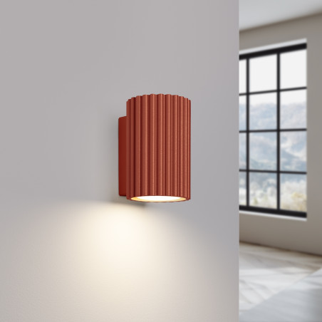 Lampada da parete KARBON 10 rosso ocra
