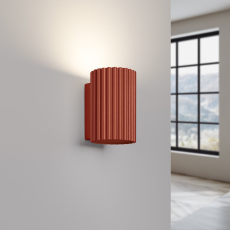 Candeeiro de parede KARBON 10 vermelho ocre