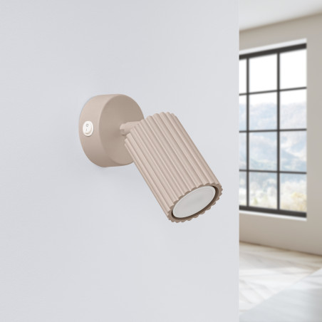 Candeeiro de parede KARBON taupe com interrutor