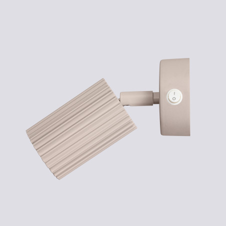 Wall lamp KARBON taupe with a switch