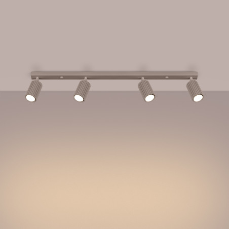 Lampada da soffitto KARBON 4L taupe