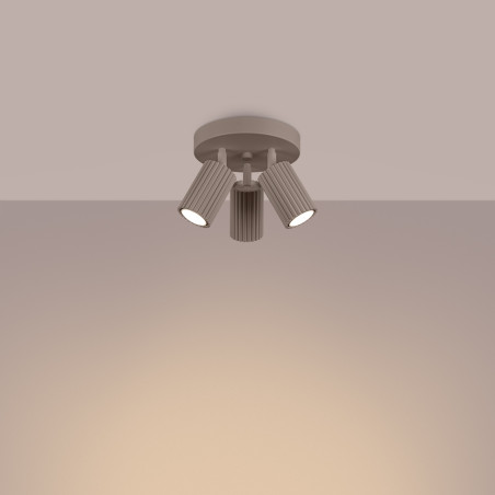 Ceiling lamp KARBON 3P taupe