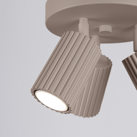 Lampada da soffitto KARBON 3P taupe