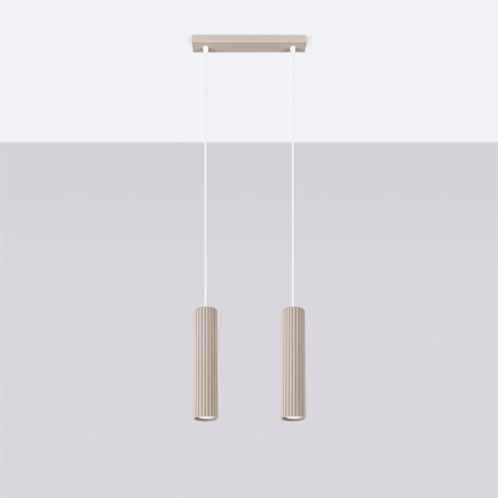 Pendant lamp KARBON 2 taupe