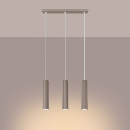 Candeeiro suspenso KARBON 3L taupe