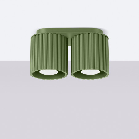 Ceiling lamp AURA 2 olive green GU10