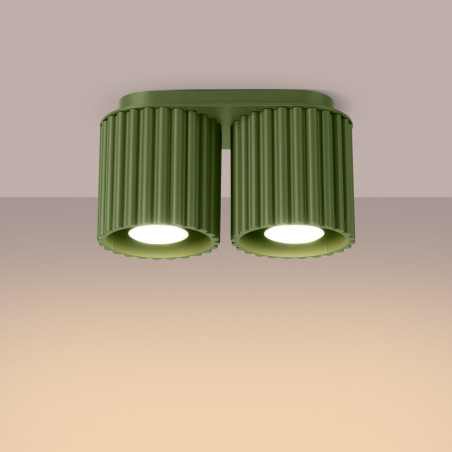 Ceiling lamp AURA 2 olive green GU10