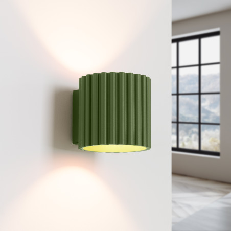 Lampada da parete AURA verde oliva G9