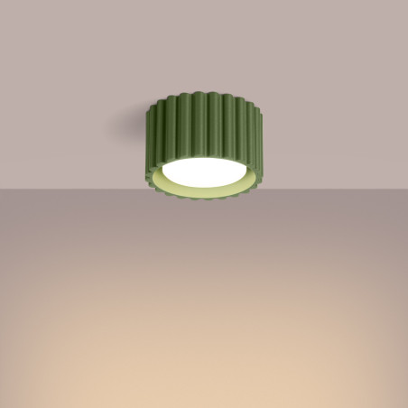 Ceiling lamp AURA 1 olive green Gx53