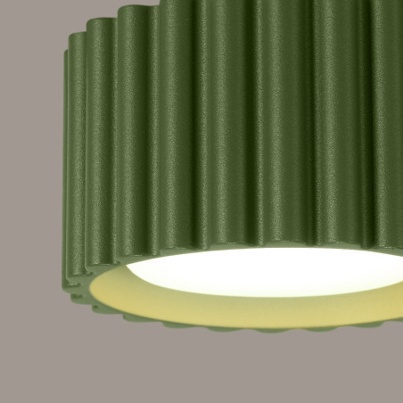 Lampada da soffitto AURA 1 verde oliva Gx53