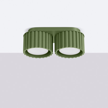 Ceiling lamp AURA 2 olive green Gx53