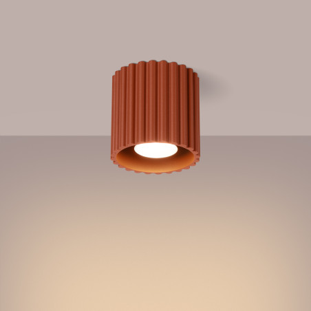 Lampada da soffitto AURA 1 rosso ocra GU10