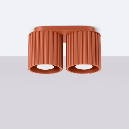Lampada da soffitto AURA 2 rosso ocra GU10