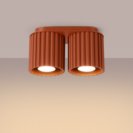 Lampada da soffitto AURA 2 rosso ocra GU10