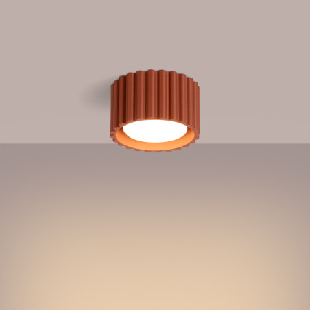 Plafonnier AURA 1 rouge ochra Gx53
