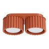 Lampada da soffitto AURA 2 rosso ocra Gx53