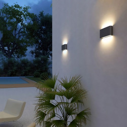 Aplique aluminio LED exterior negro