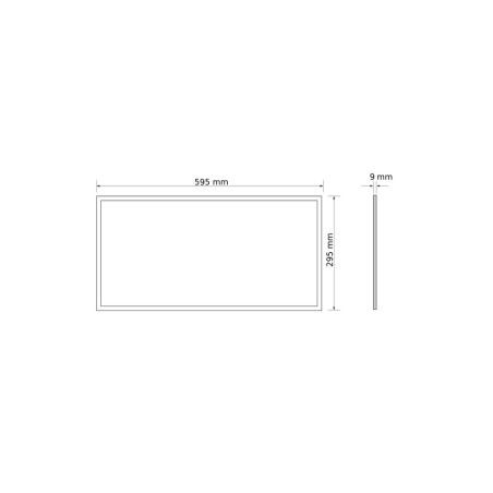 LED Panel - Extra-slim, 25W, 30x60 cm WHITE FRAME