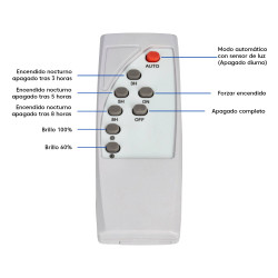 Control remoto del Proyector LED Solar SLIM 50W 1500lm 90˚ IP65 Osram