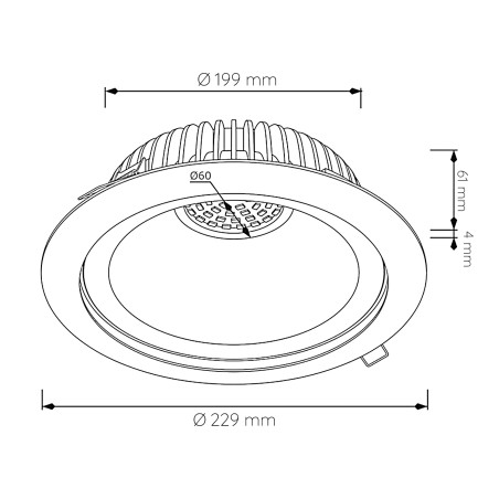 LED-Projektor Runde Decke 30W 3000K