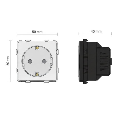 Basisstecker schuko 16A