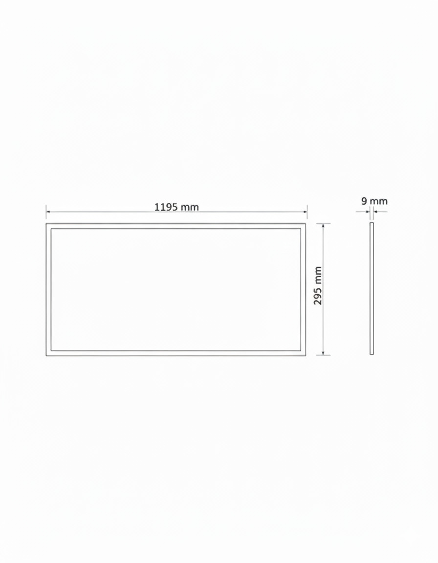 Led 40 X 30 Extra-slim 40W, 30 x 120 cm, LED ceiling panel, White frame