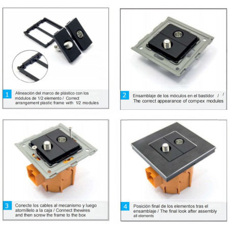 Couvercle aveugle modulaire pour boîte à mécanisme