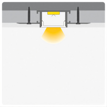 Profilé Aluminium Encastrable pour Plâtre / Placo